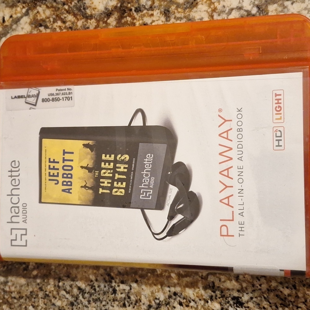 JEFF ABBOTT-THE THREE BETHS PLAYAWAY AUDIO BOOK DEVICE